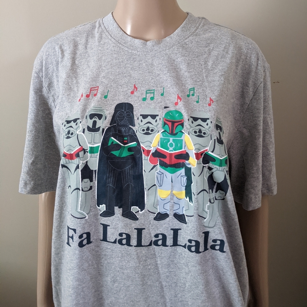 Star Wars Darth Vader Sithmas Choir Holiday grey tshirt, men's large - Picture 2 of 2